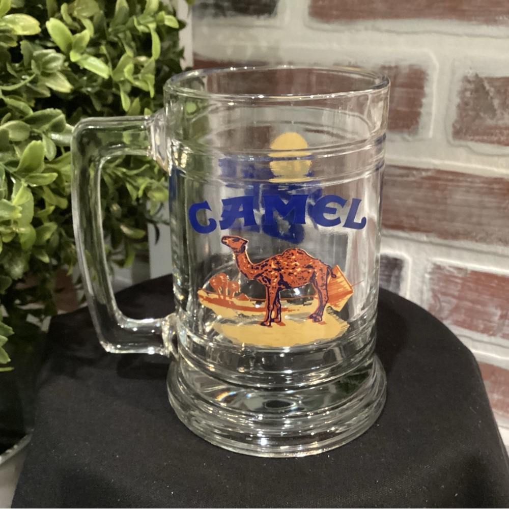 🔵 Vintage - Camel Cigarettes - Tankard Beer Mug Stein - Summer of ‘85 - Glass